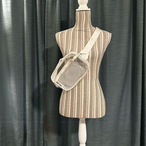 NWOT Clear White Minimalist Crossbody Bag